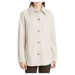 VINCE Oversize Cotton Blend Knit Shirt Jacket Size Medium